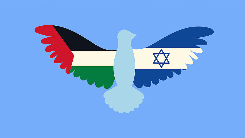 Friedenstaube Palästina und Israel