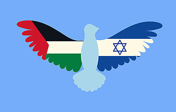 Friedenstaube Palästina und Israel