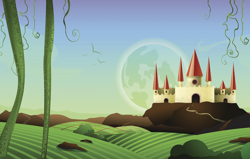 Gezeichnetes Märchenschloss