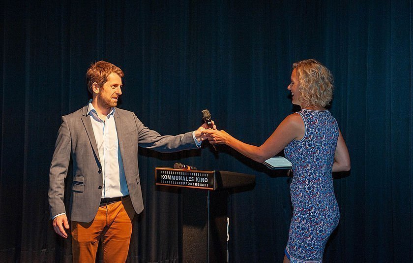 Michael Jahn, Vision Kino, und Nadine Giebenhain, Landesmedienzentrum