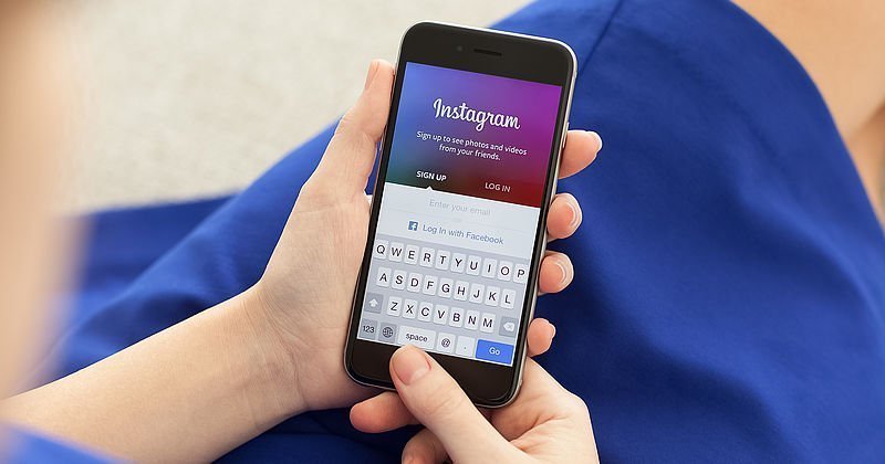Instagram-Startseite auf einem Smartphone