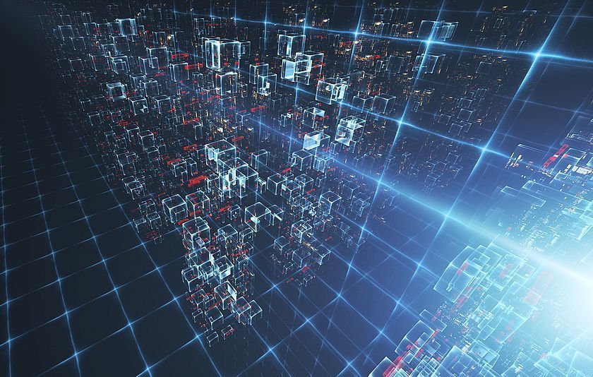 Virtuell dargestelltes Rechenzentrum