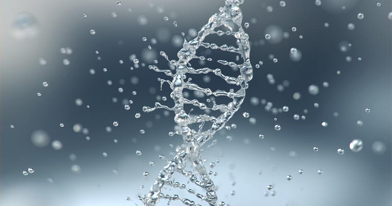 DNA-Strahl aus Wasser