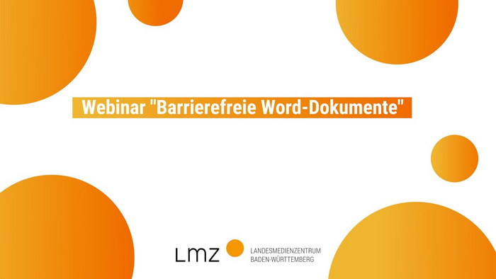 Webinar „Barrierefreie Word-Dokumente“