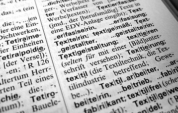 Auszug aus einem Wörterbuch