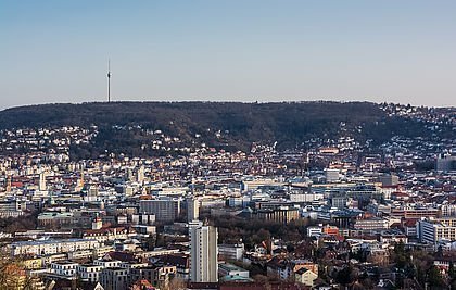 Luftaufnahme der Stadt Stuttgart
