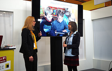 Anke Leucht und Kathrin Tillenburg bei der Learntec 2019