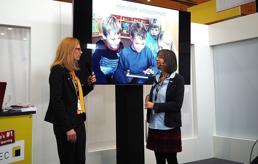 Anke Leucht und Kathrin Tillenburg bei der Learntec 2019