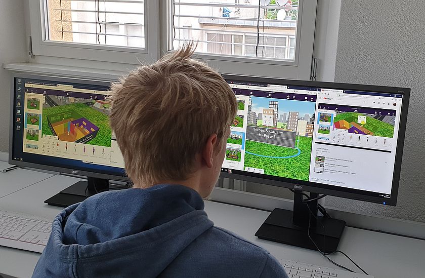 Teilnehmer beim VR-Projekt