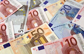 Unterschiedliche Euro-Geldscheine