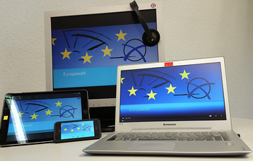 Europawahl-Seite auf unterschiedlichen Ausgabegeräten