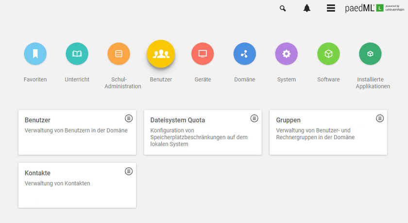 Screenshot-Ausschnitt einer paedML-Oberfläche