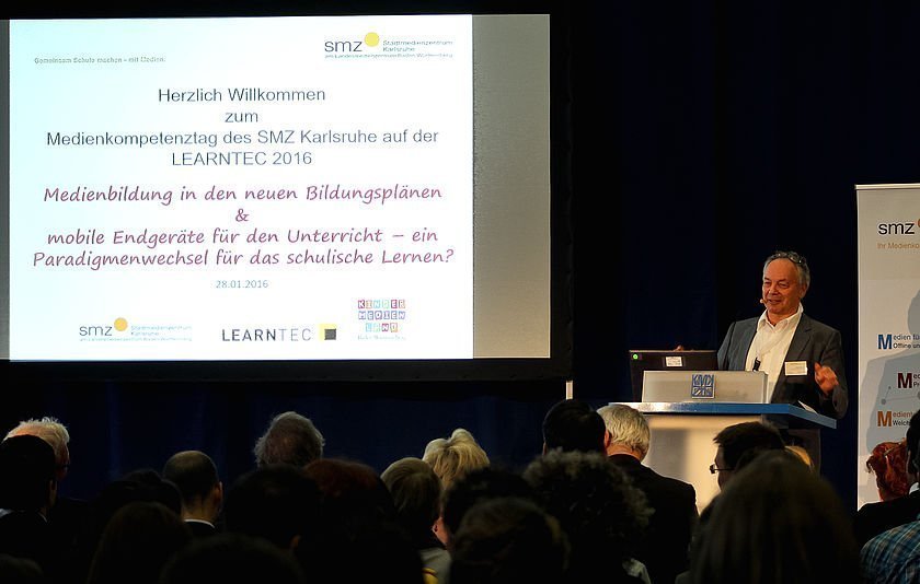 Redner Jörg Schumacher bei der Learntec Karlsruhe 2016