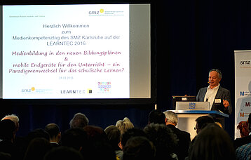 Redner Jörg Schumacher bei der Learntec Karlsruhe 2016
