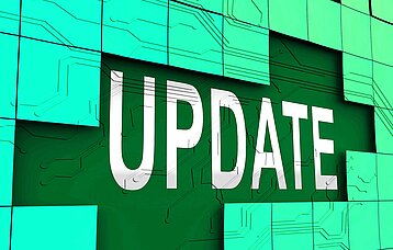 Illustration des Schriftzuges Update