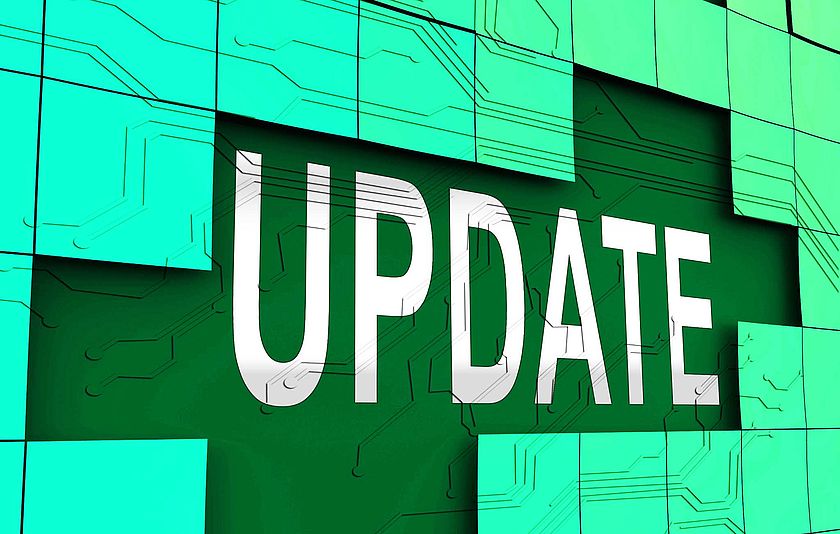 Illustration des Schriftzuges Update