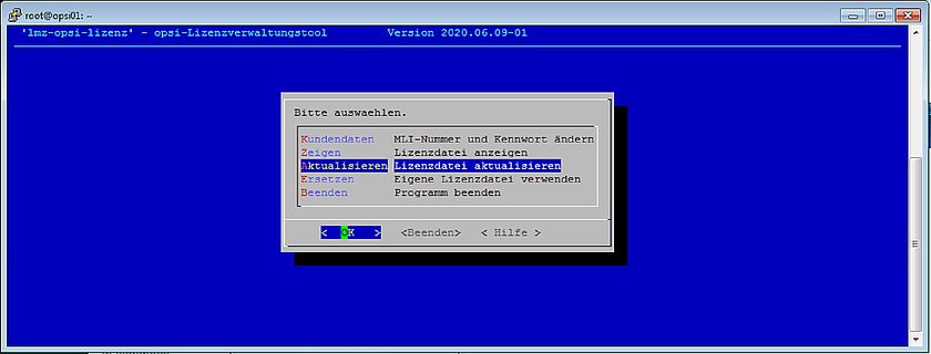 opsi Lizenzverwaltungstool