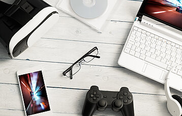 Verschiedene Endgeräte für Computerspiele