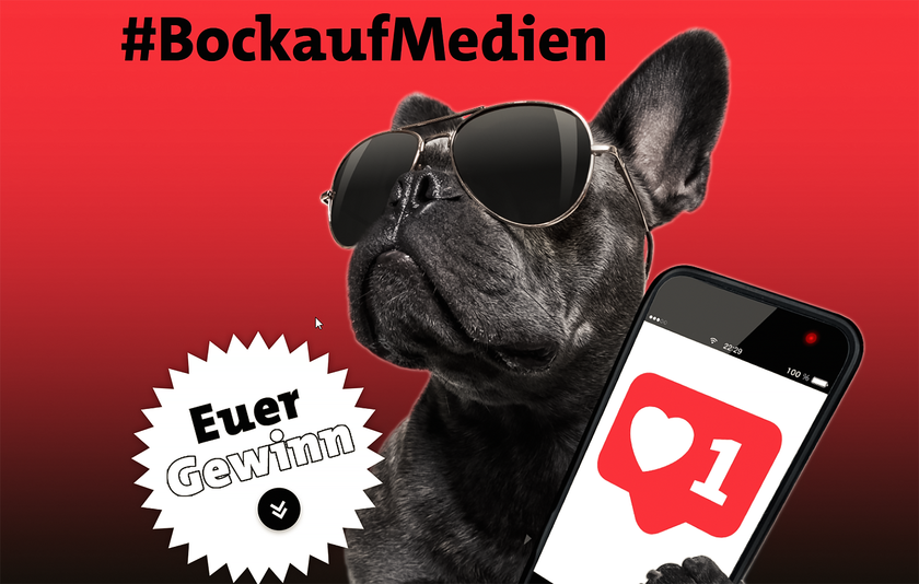 Werbung für #BockaufMedien
