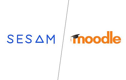 Logo von SESAM und Moodle