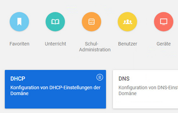 Screenshot-Ausschnitt aus der Schulkonsole der paedML Linux