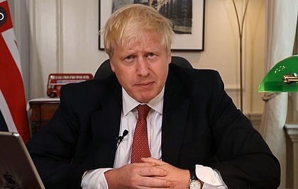 Screenshot eines Deepfake-Videos von Boris Johnson