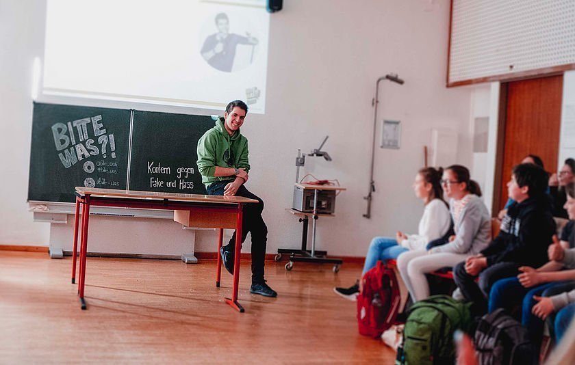 Schülerworkshop am Stuttgarter Wilhelms-Gymnasium im Oktober 2019 im Rahmen der Kampagne Bitte was