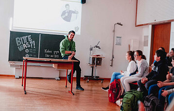 Schülerworkshop am Stuttgarter Wilhelms-Gymnasium im Oktober 2019 im Rahmen der Kampagne Bitte was