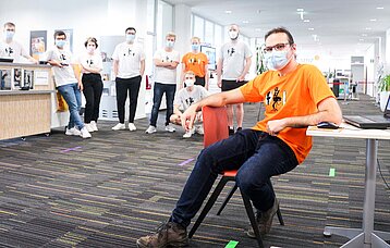 Dejan Simonović und das Team der ComputerSpielSchule Stuttgart