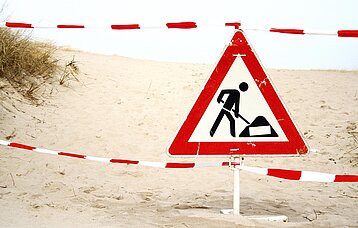 Baustellenschild
