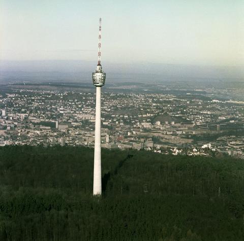 Fotografie Fernsehturm Stuttgart-Degerloch, 1956
