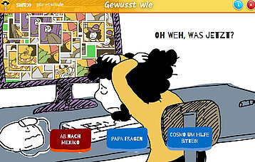SWR Planet Schule interaktives Spiel: Elli online - sicher unterwegs im Internet