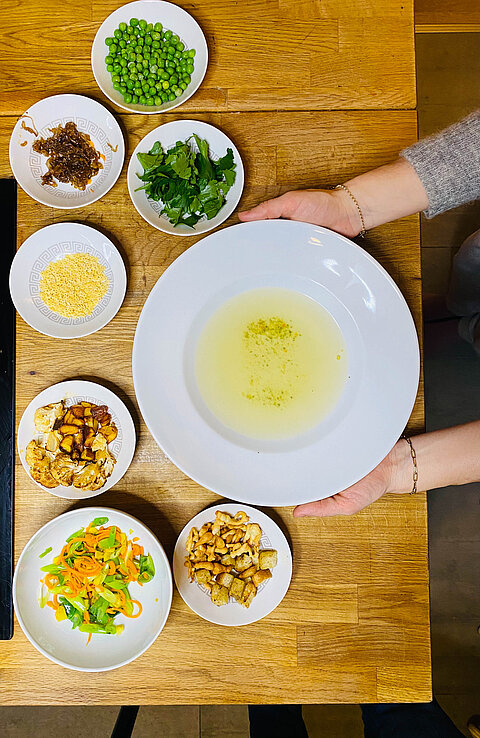 Zutaten für die Moodlesuppe