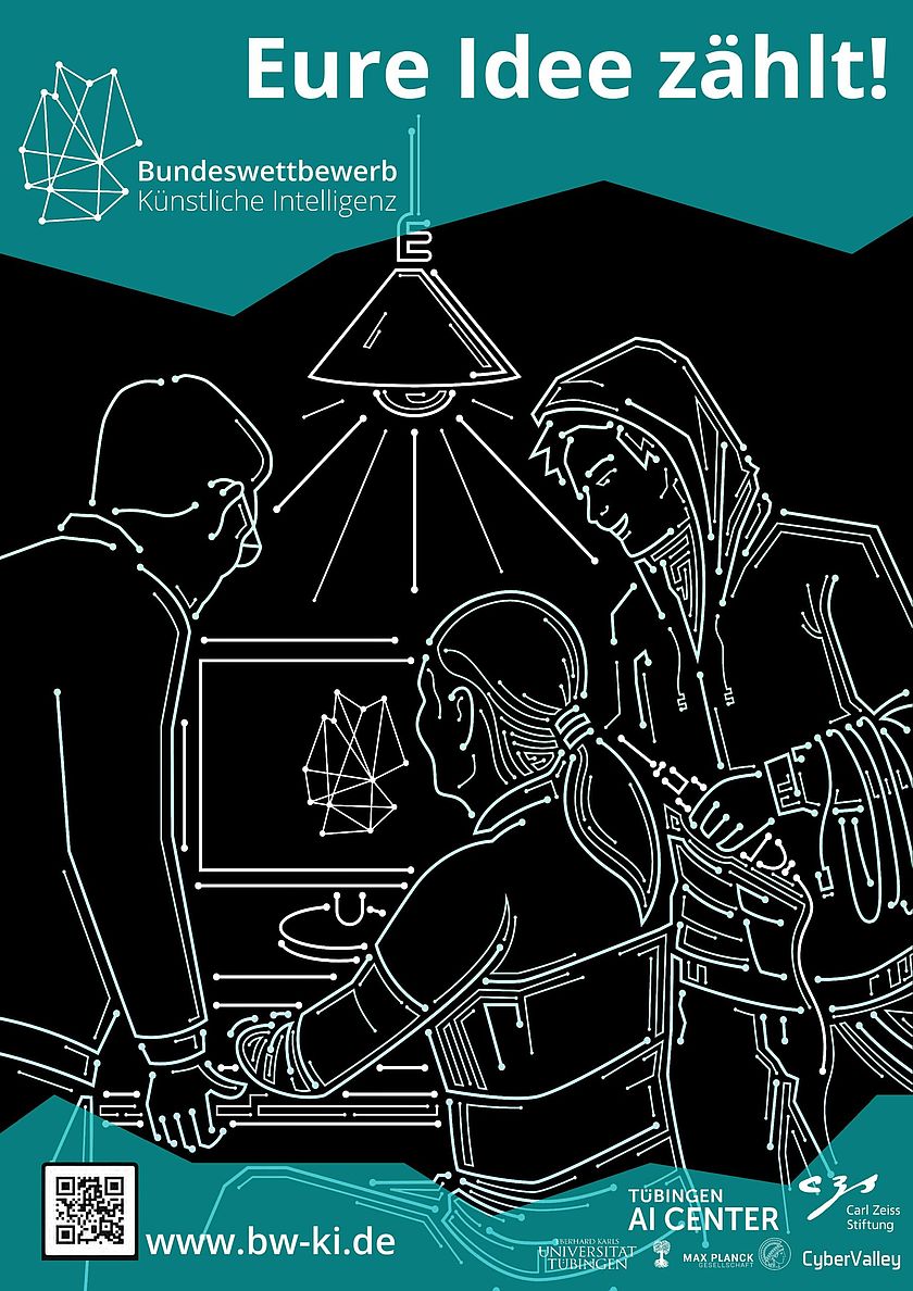 Poster des Bundeswettbewerbs Künstliche Intelligenz
