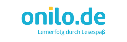 Onilo Logo Slogan mit weißem Hintergrund - Lernportal für Sprach- und Leseförderung