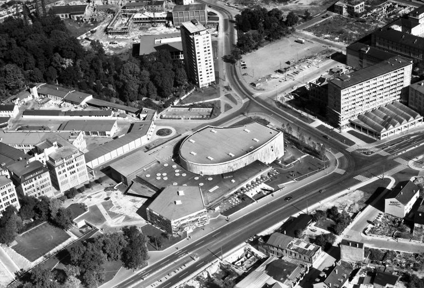 Liederhalle Stuttgart, Luftbild 1956